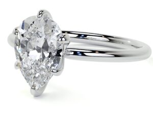 SASHA Pear Cut Lab Grown Diamond Solitaire classic Engagement Ring