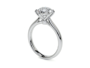 CINDY Round Brilliant Lab Grown Diamond Solitaire Cathedral setting Engagement Ring