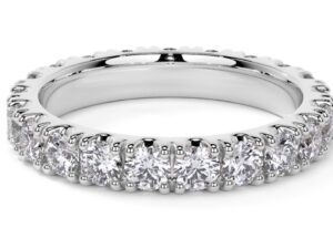 MIA 3mm[0.10ct] Round Brilliant Lab Grown Diamonds French Pave Full Eternity Ring