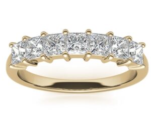 BETH Princess Cut 7 stone(0.17cteach) total 1.19ct lab grown diamond Half Eternity Ring