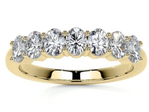 Kerry Oval 7 stone 4x3mm[0.15ct] each total 1.05ct lab grown diamond Half Eternity ring