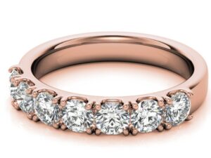 Linda design 7 Stone 4.5mm[0.35ct each] 2.45ct total weight lab diamond half eternity  ring