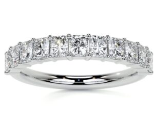 CINDY Radiant Cut 11 Stone 3.1X2.3mm[0.10ct] Each Total 1.10ct Half Eternity Lab Grown Diamond Ring