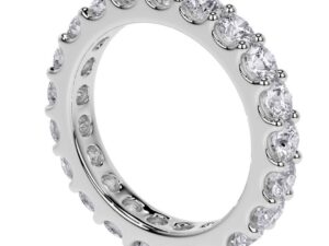 AMINA Round Brilliant Cut 3.5mm[0.15ct] each x 18 total 2.70ct U Collet Lab Grown Diamonds Full Eternity Ring