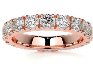 HANA Round Brilliant Cut 4.5mm[0.35ct] each x 16 total 4.90ct French Pave Setting Lab Grown Diamonds Full Eternity ring