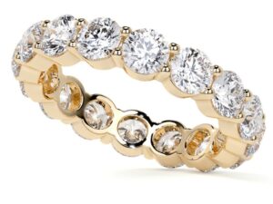 KELLY Round Brilliant Cut 4.1mm[0.25ct] each x16 total 4.02ct Collet Setting Lab Grown Diamonds Full Eternity Ring