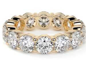 JULIE Round Brilliant Cut 4.5mm[0.35ct] each x 14 total 4.90ct lab Grown Diamonds Full Eternity Ring