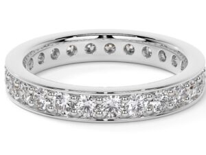 TINA Round Brilliant Cut 4.1mm[0.25ct] each x 16 total 4.01ct Channel Bead Setting Lab Grown Diamond Full Eternity Ring