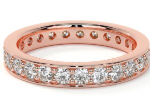 SHARON Round Brilliant Cut 3.5mm[0.15ct] each x 20 total 3.01ct Channel Bead Setting Lab Grown Diamonds Full Eternity Ring