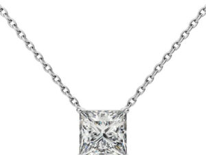 LUCY Princess Cut solitaire Lab Grown or Natural Diamond  Pendant