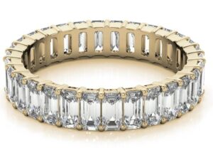 THANDI Emerald Cut 4x3mm[0.23ct] each x 22 total 5.10ct lab Grown Diamonds Full Eternity Ring